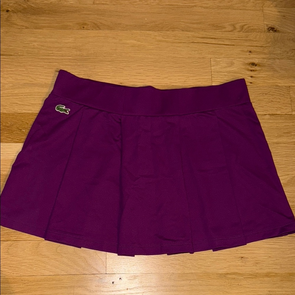 Excellent Lacoste Sport Women's pleated tennis golf fuschia purple skirt size 36 - Picture 6 of 7